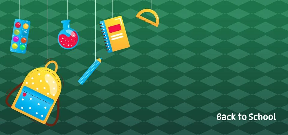 Back to School Background with Copy Space Stock Illustration