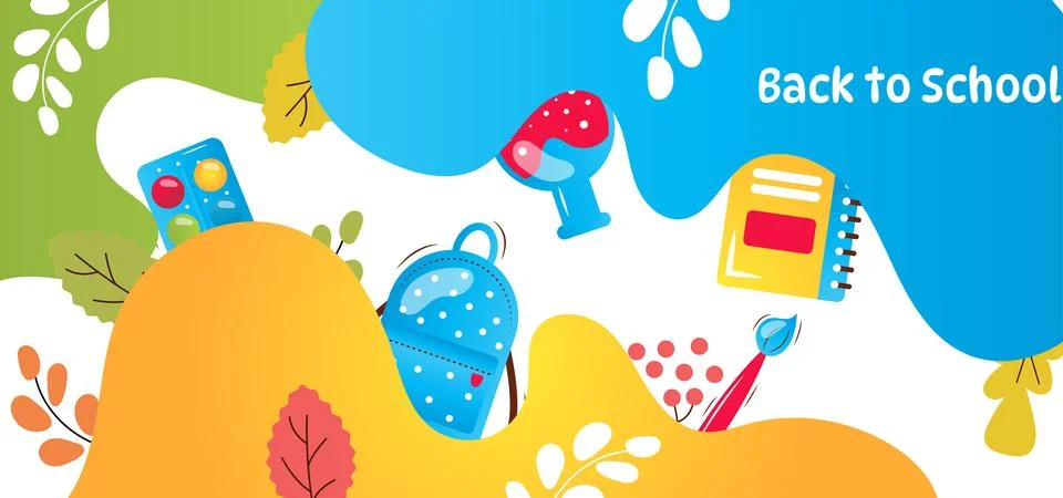 Back to School Background with Copy Space Stock Illustration