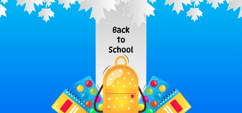 Back to School Background with Copy Space Stock Illustration