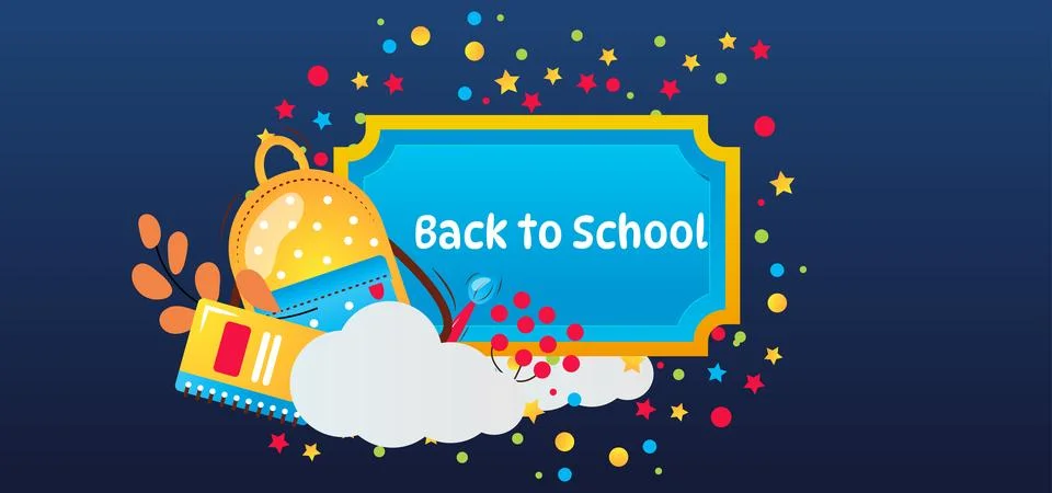 Back to School Background with Copy Space Stock Illustration