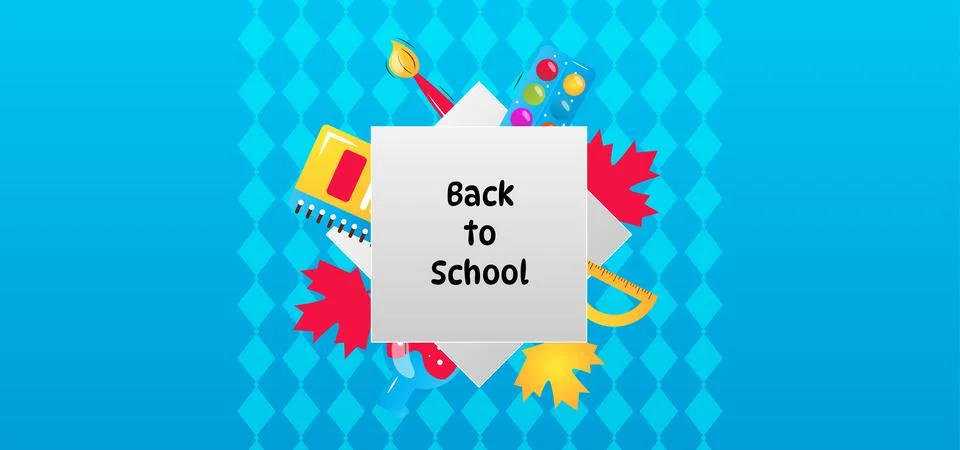 Back to School Background with Copy Space Stock Illustration
