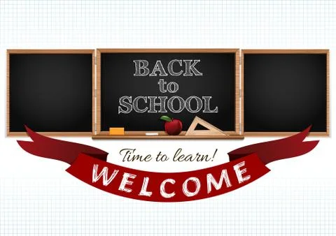 Back to school background design. Vector card Stock Illustration