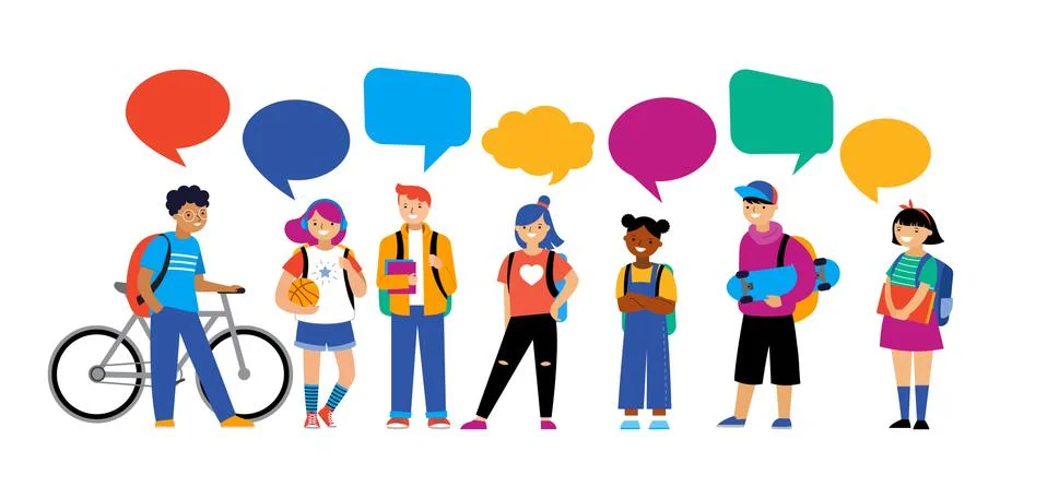 Back to school background, diversity concept for children - schoolboys and Stock Illustration