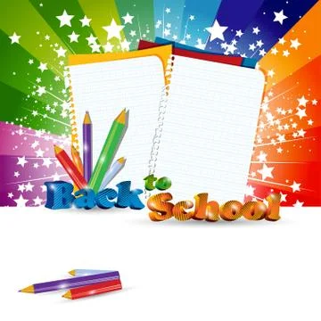 Back to school background with headline, eps10 vector illustration Stock Illustration