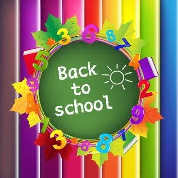 Back to school background Stock Illustration