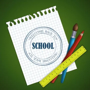 Back to school background Stock Illustration