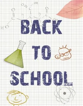 Back to school background Stock Illustration