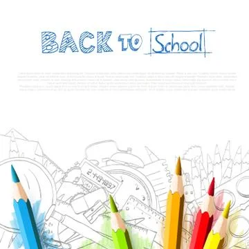 Back to School background Stock Illustration