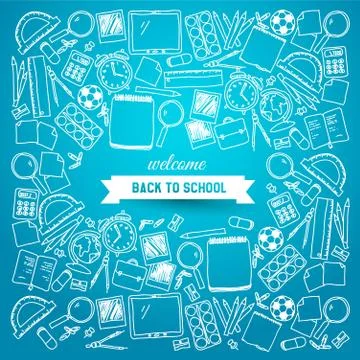 Back To School background Stock Illustration
