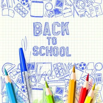 Back to School background Stock Illustration