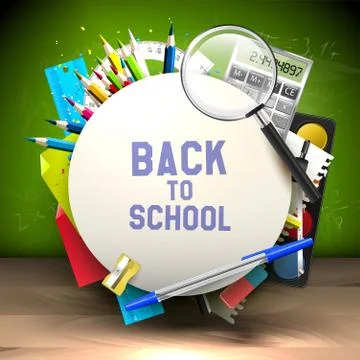 Back to School background Stock Illustration