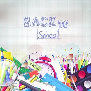 Back to School background Stock Illustration