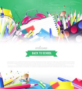 Back to School background Stock Illustration