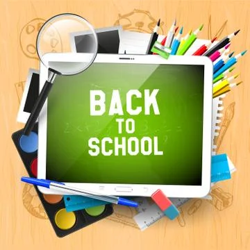 Back to School background Stock Illustration