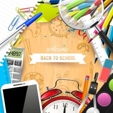 Back To School background Stock Illustration