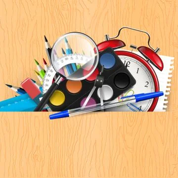 Back to school background Stock Illustration