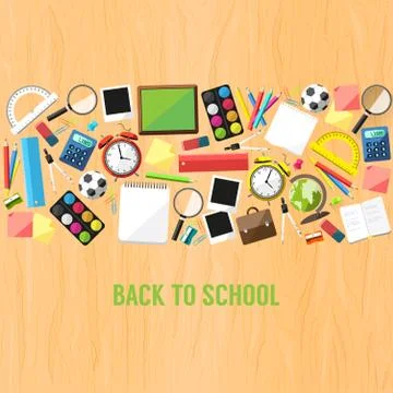 Back to school background Stock Illustration