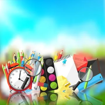 Back to school background Stock Illustration