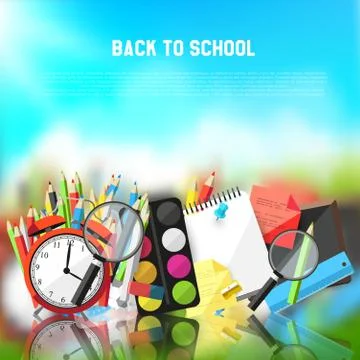 Back to school background Stock Illustration