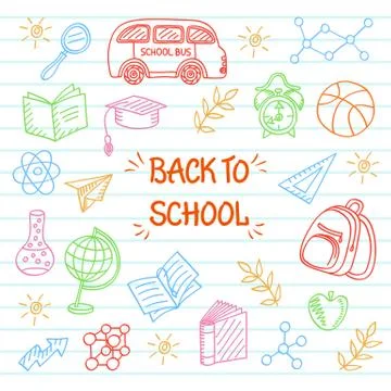 Back to School background Stock Illustration