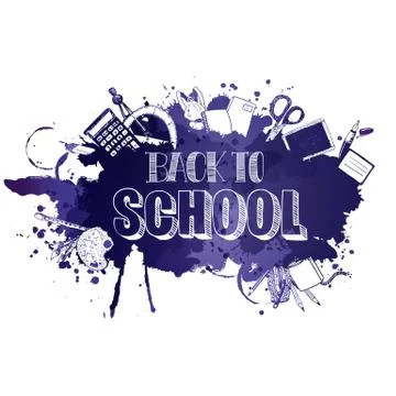 Back to school background Stock Illustration