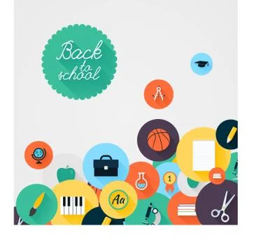 Back to school background Stock Illustration