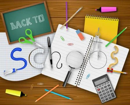 Back to school background Stock Illustration