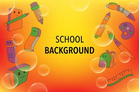 Back to school background Stock Illustration