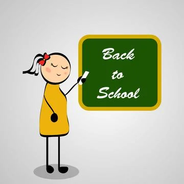 Back to school background Stock Illustration