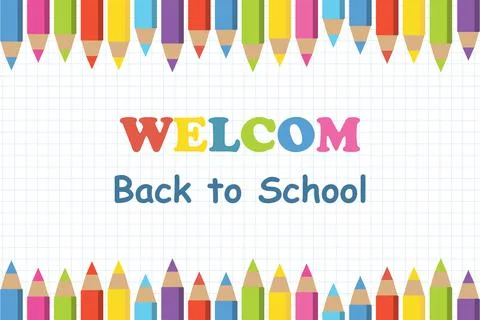 Back to school background Stock Illustration