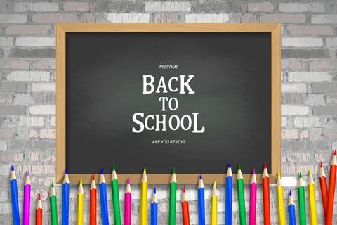 Back to school background Stock Illustration