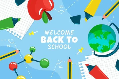 Back to school background Stock Illustration