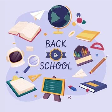 Back to school background Stock Illustration