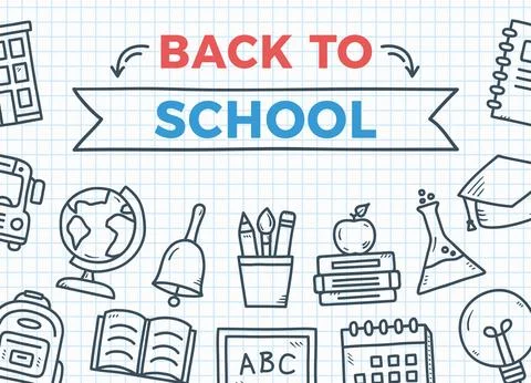 Back to School Background Stock Illustration