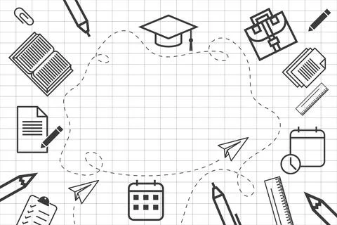 Back to school background Stockillustratie