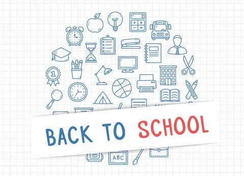 Back to School Background Stock Illustration