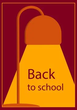 Back to School background with lamp. Education banner. Vector Stock Illustration