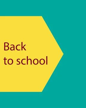 Back to School background. Minimal education banner. Vector Stock Illustration