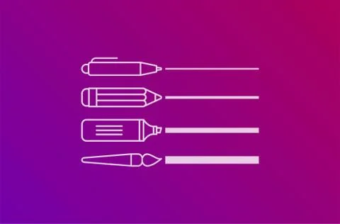 Back to school background with school supplies set, vector illustration. Stock Illustration