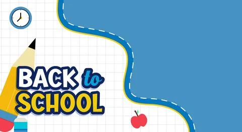 Back to school background template. Educational illustration design for gre.. Stock Illustration