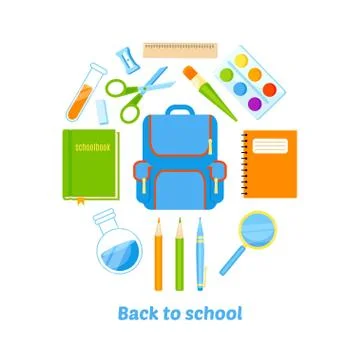 Back to school background vector design Stock Illustration