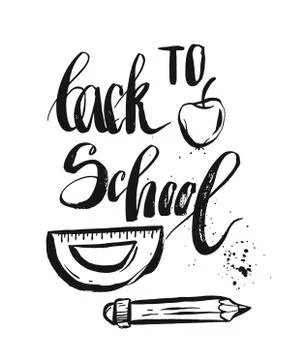 Back to school background, vector illustration. Stock Illustration