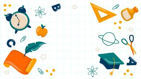 Back to school background, vector illustration of back-to-school elements Stock Illustration