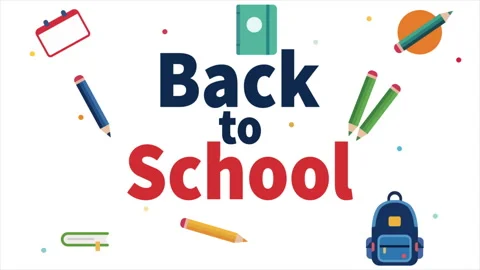 Back to school backpack book pencil Stock Footage 342756449