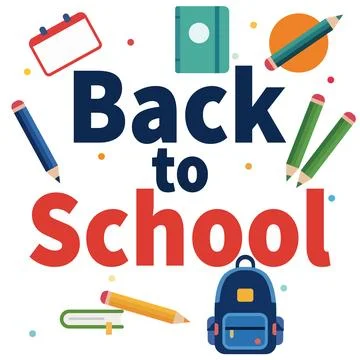 Back to school backpack book pencil Stock Illustration