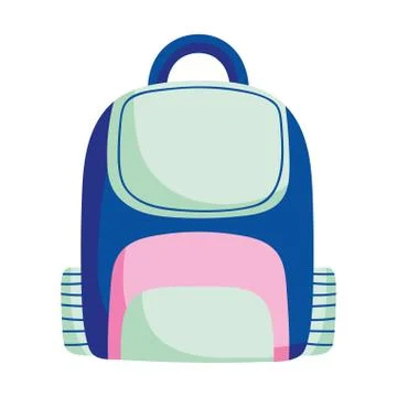 Back to school backpack equipment accessory fashion icon Stock Illustration