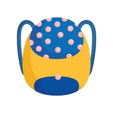 Back to school backpack equipment accessory fashion icon Ilustración de archivo