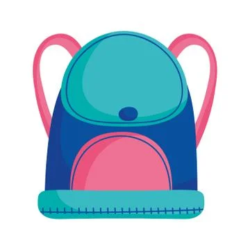 Back to school backpack equipment accessory fashion icon Illustration