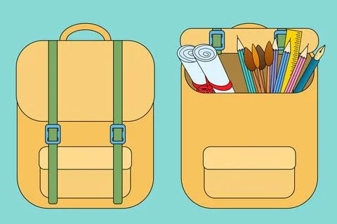 Back to School Backpack Illustration Stock-Illustration