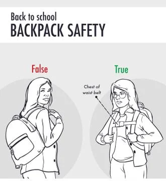 Back to school backpack safety vector illustration Stock Illustration